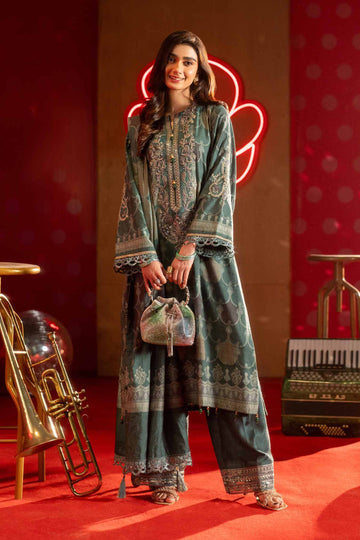 Nishat Linen 3 Piece - Jacquard Embroidered Suit - 42501403 Online Shopping